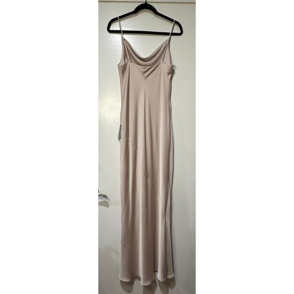 Shona Joy Luxe Bias Cowl Slip Dress Champagne Size 8 NWT Chic Silhouette Satin - Picture 10 of 15